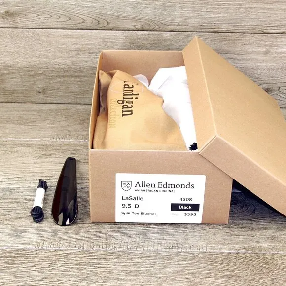 Allen Edmonds LASALLE 9.5 D Black * add $15 new Cedar Trees