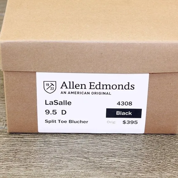 Allen Edmonds LASALLE 9.5 D Black * add $15 new Cedar Trees