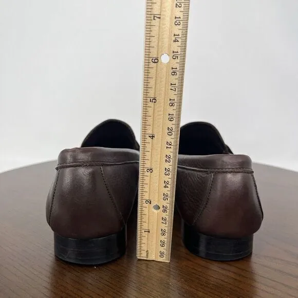 Allen Edmonds Martin Penny Loafer Shoes Women's‎ 9D Brown Leather Moc Boat Flat