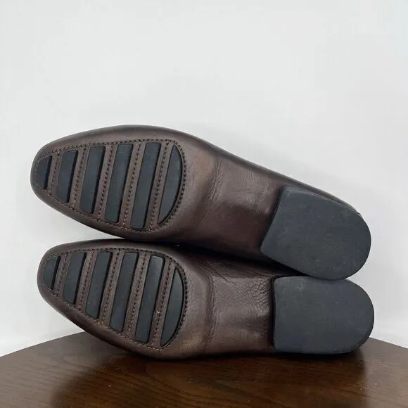 Allen Edmonds Martin Penny Loafer Shoes Women's‎ 9D Brown Leather Moc Boat Flat