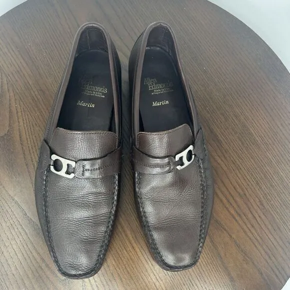 Allen Edmonds Martin Penny Loafer Shoes Women's‎ 9D Brown Leather Moc Boat Flat