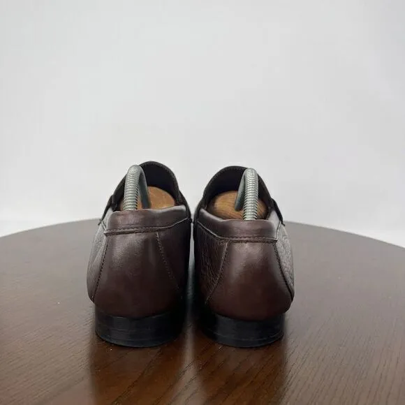 Allen Edmonds Martin Penny Loafer Shoes Women's‎ 9D Brown Leather Moc Boat Flat
