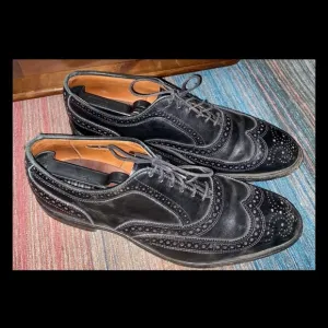 Allen Edmonds McAllister Black Leather Wingtip Oxford Shoes Sz Men’s 10