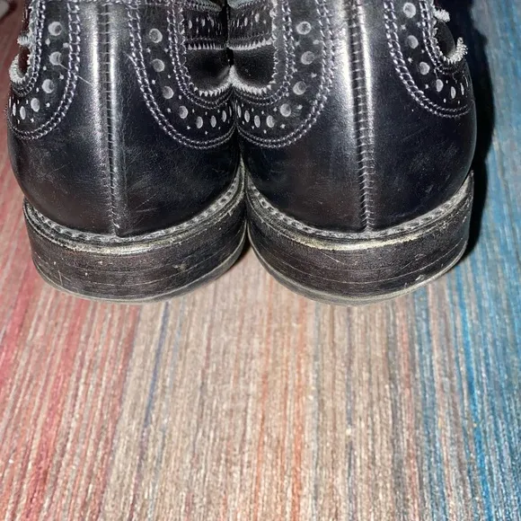 Allen Edmonds McAllister Black Leather Wingtip Oxford Shoes Sz Men’s 10