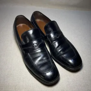 Allen Edmonds Men's 10 A Black Leather Penny Loafers Slip On Dress Shoes