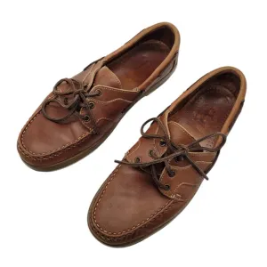 Allen Edmonds Men's Brown Port Washington Eastport Leather Boat Shoes Size 9.5D