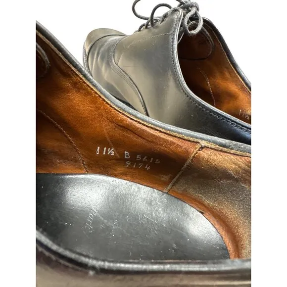 Allen Edmonds Park Avenue Mens Black Leather Oxford Shoes Size 11.5B SKU 7177