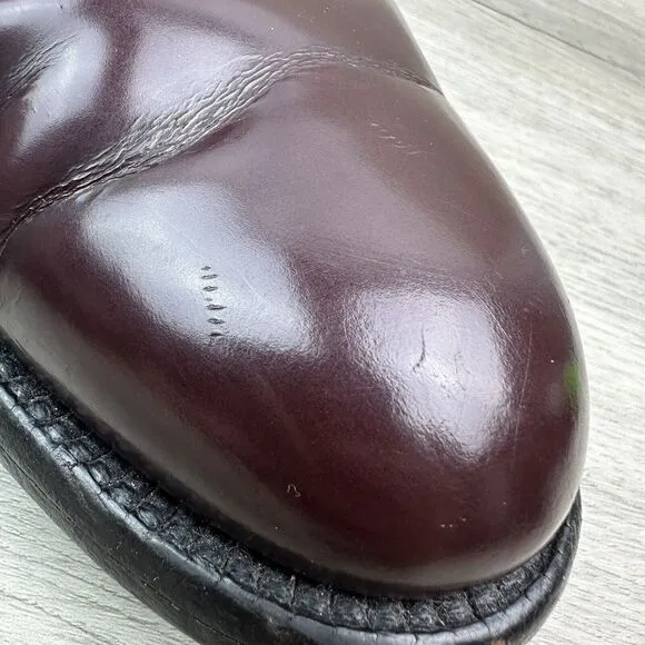Allen Edmonds Polo Burgundy Black Leather Saddle Oxfords‎ Size 11 R Shoes