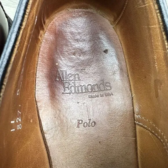 Allen Edmonds Polo Burgundy Black Leather Saddle Oxfords‎ Size 11 R Shoes