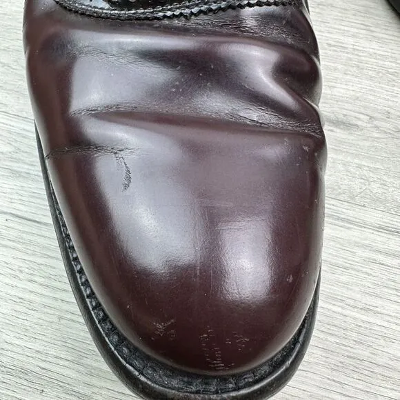 Allen Edmonds Polo Burgundy Black Leather Saddle Oxfords‎ Size 11 R Shoes