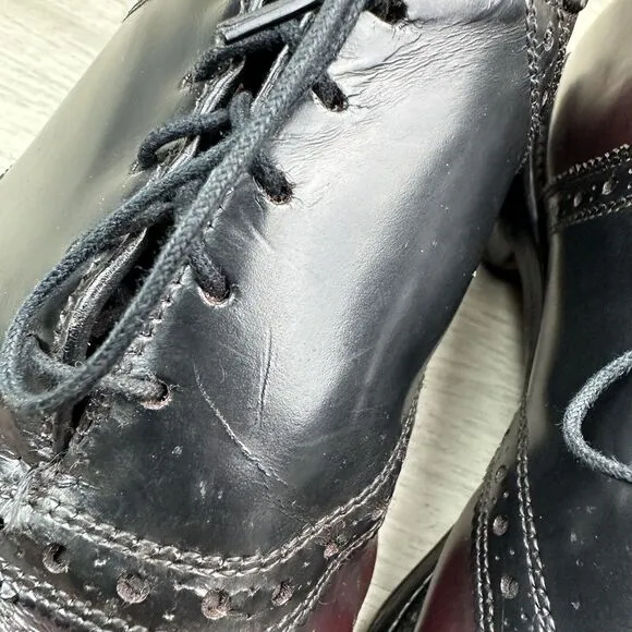 Allen Edmonds Polo Burgundy Black Leather Saddle Oxfords‎ Size 11 R Shoes