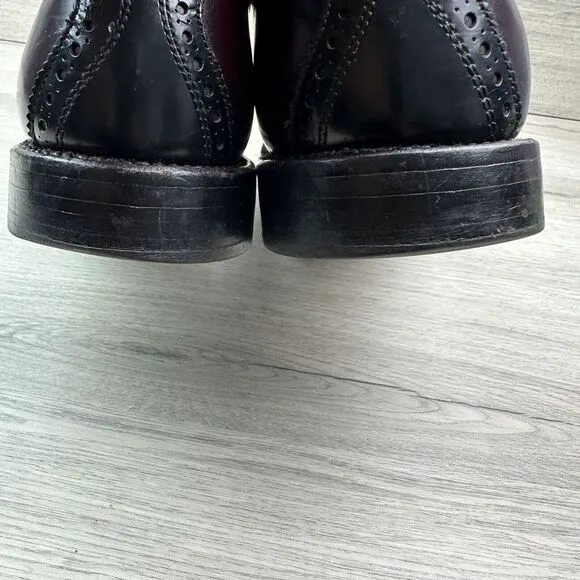 Allen Edmonds Polo Burgundy Black Leather Saddle Oxfords‎ Size 11 R Shoes