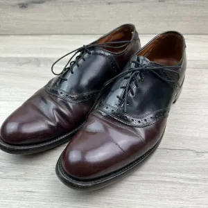 Allen Edmonds Polo Burgundy Black Leather Saddle Oxfords‎ Size 11 R Shoes