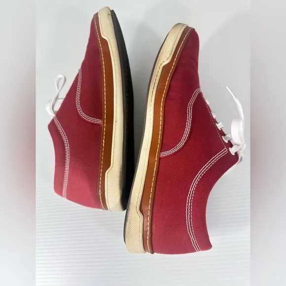 Allen Edmonds PORTER DERBY Men's Size 10 D Canvas Lace Up Sneakers Red Shoes