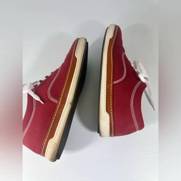 Allen Edmonds PORTER DERBY Men's Size 10 D Canvas Lace Up Sneakers Red Shoes