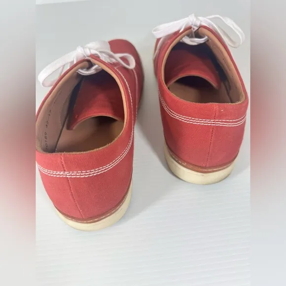 Allen Edmonds PORTER DERBY Men's Size 10 D Canvas Lace Up Sneakers Red Shoes