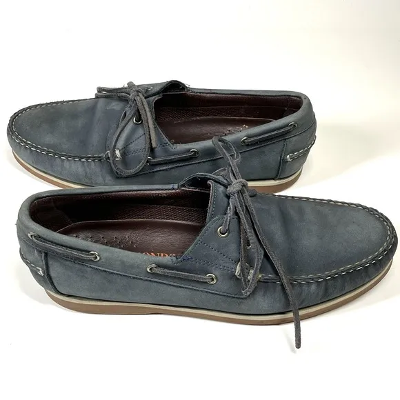 Allen Edmonds Shoes Mens 11 D Leather Boat Shoe Loafer Casual Slip On FORCE 10