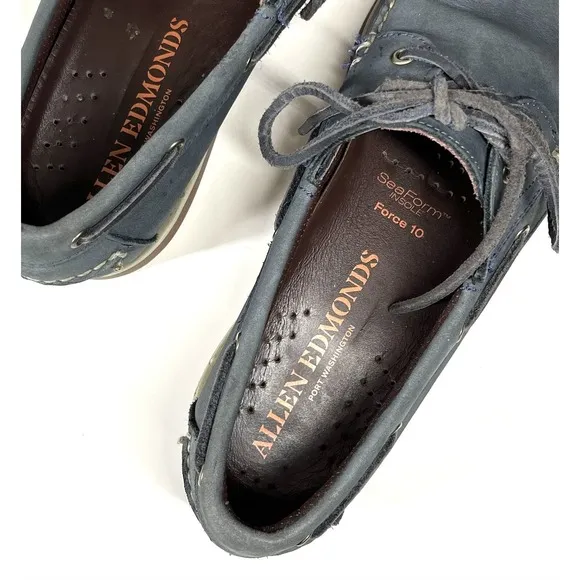 Allen Edmonds Shoes Mens 11 D Leather Boat Shoe Loafer Casual Slip On FORCE 10