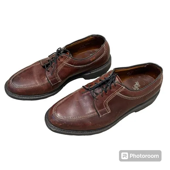 Allen Edmonds Wilbert Shoes Mens Size 91/2 E Wide Comfort Brown Leather Dress