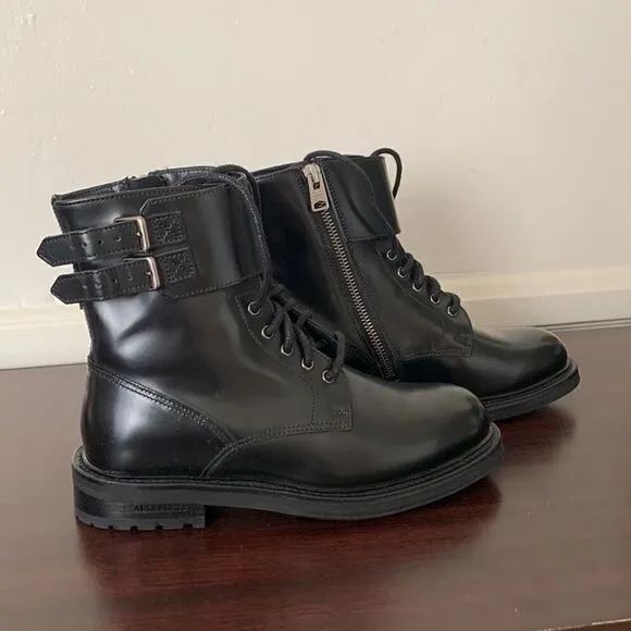 AllSaints brigade combat leather boot size EU 35, US 5