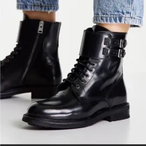 AllSaints brigade combat leather boot size EU 35, US 5
