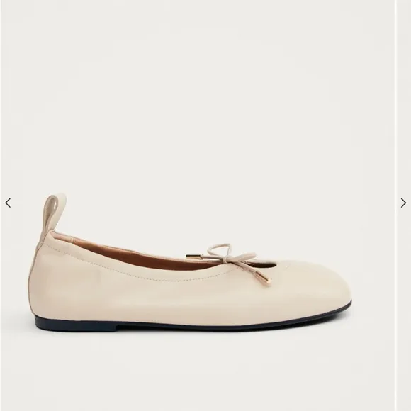 Alohas Rosalind Cream Leather Ballet Flats
