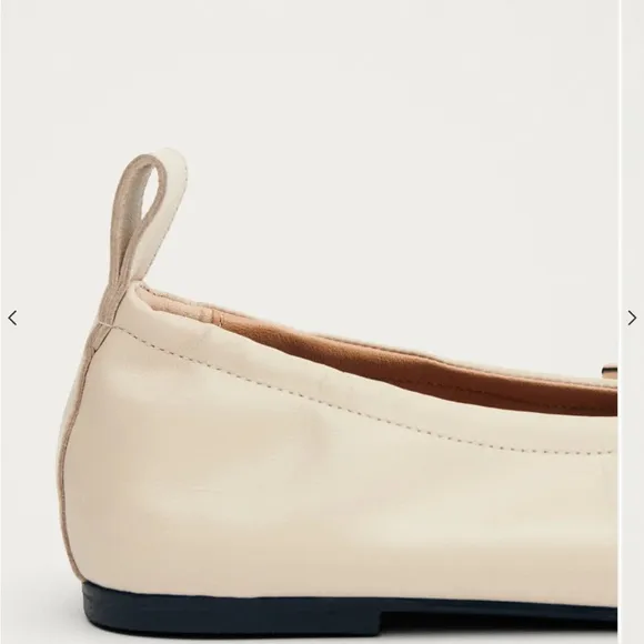 Alohas Rosalind Cream Leather Ballet Flats