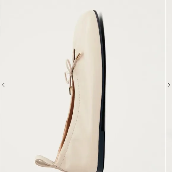 Alohas Rosalind Cream Leather Ballet Flats