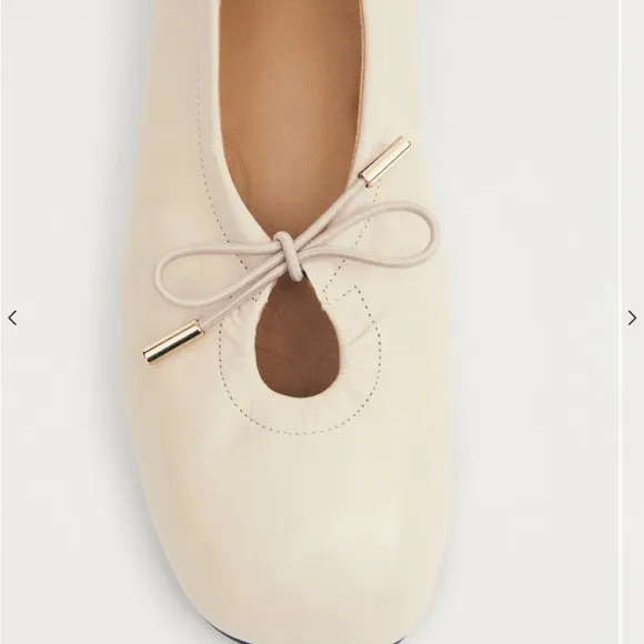Alohas Rosalind Cream Leather Ballet Flats