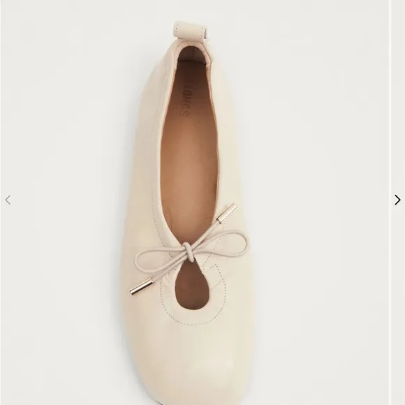 Alohas Rosalind Cream Leather Ballet Flats