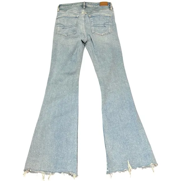 American Eagle Super High Rise Flare Jeans Sz 8 NWT Dark Wash