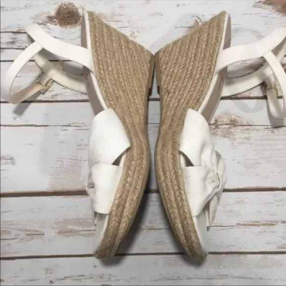 American Eagle Wedge Heels Beige Espadrille NWOT