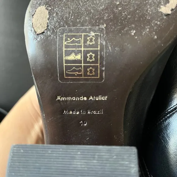 A'mmonde Atelier Black Heeled Boots
