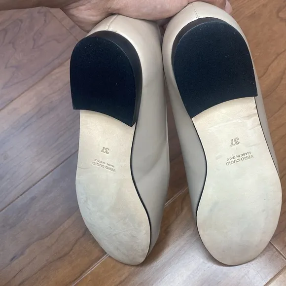 Andrea Carrano Women's Classic Camel Ballet Ballerina Leather Flats Sz 37