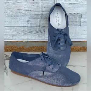 Another sole blue metallic oxfords size 37/7