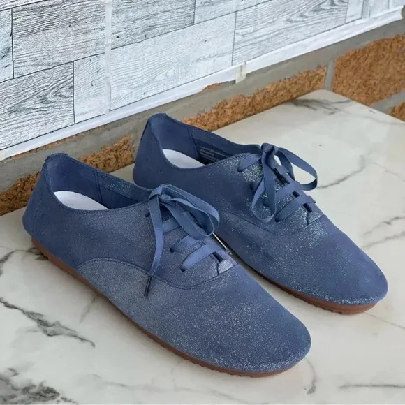 Another sole blue metallic oxfords size 37/7