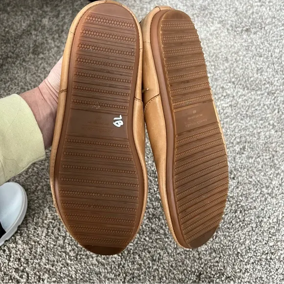 Anothersole Women’s Brown Leather Lace Up Lucie II Flats Size 40 USA 9