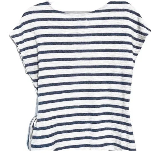 ANTHRO SATURDAY SUNDAY Terrycloth Side Tie Stripe Dress in B/W Stripes Size Med