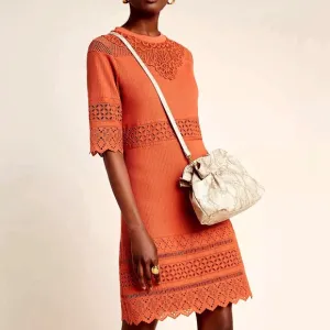 Anthropologie Aryessa Canelle Eyelet Tunic Dress