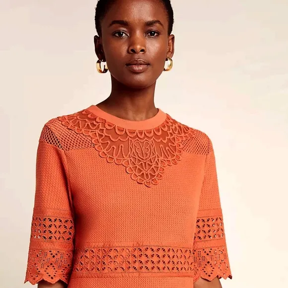 Anthropologie Aryessa Canelle Eyelet Tunic Dress