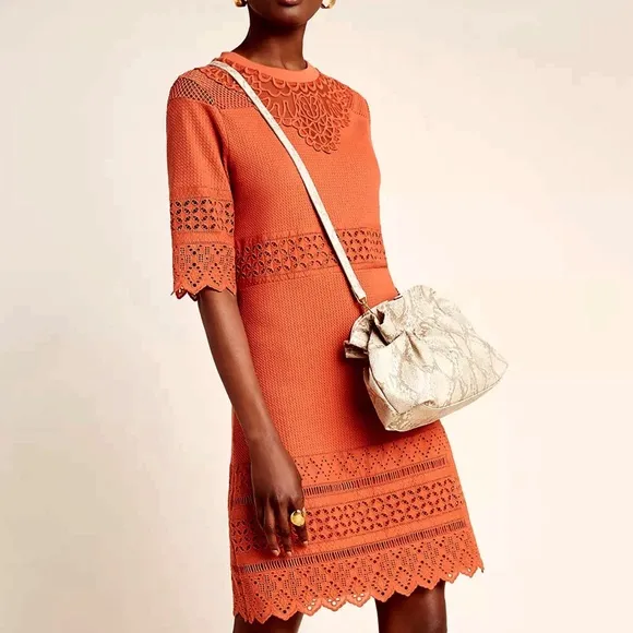 Anthropologie Aryessa Canelle Eyelet Tunic Dress