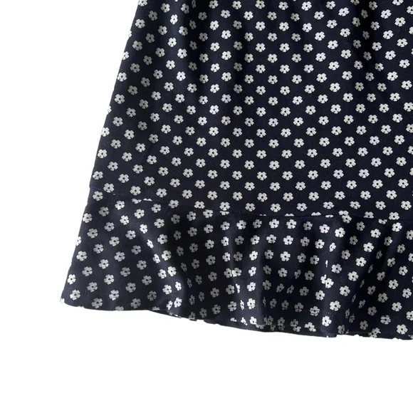 Anthropologie Hutch Jenessa Floral Polka Dot Navy Mini Dress | 18