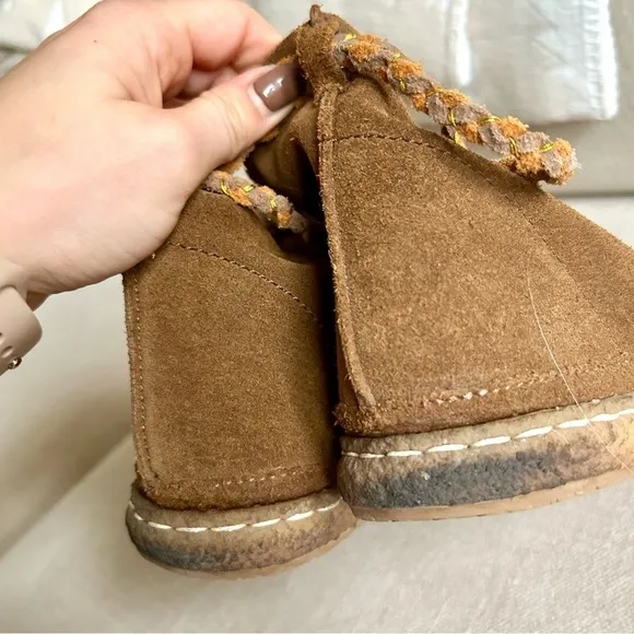 Anthropologie Laidback London Argo High Top Moccasins - Brown Suede, EU Size 41