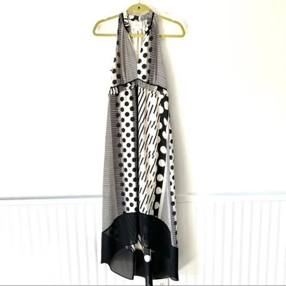 Anthropologie Maeve 2 Channeled Dot Maxi Dress