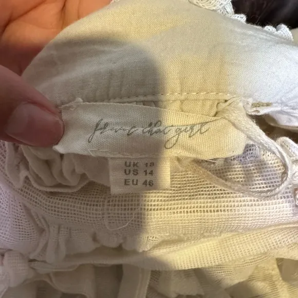ANTHROPOLOGIE NEW FOREVER THAT GIRL BURNOUT LACE MAXI SKIRT IVORY sz 14 NWT Long