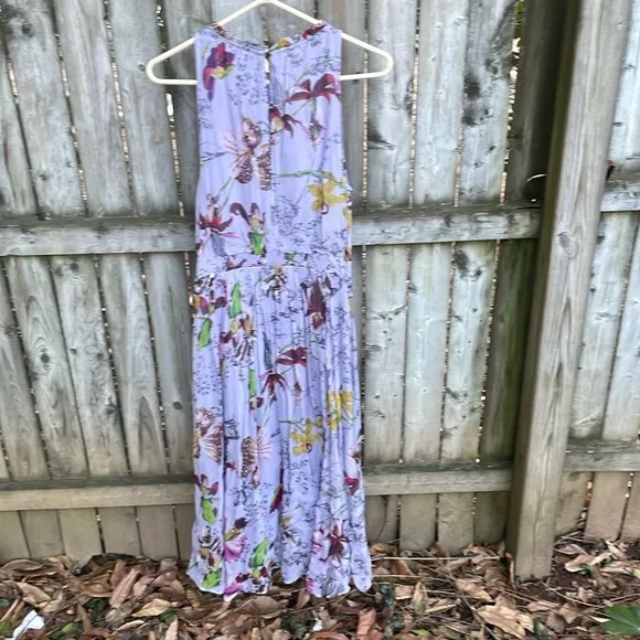 Anthropologie NWT Hermia Midi Dress floral romantic 14