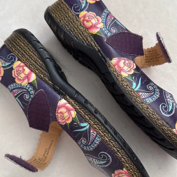 Anuschka | Ella Printed Artwork Leather Mary Jane 4241 Peonies and Paisleys (8)