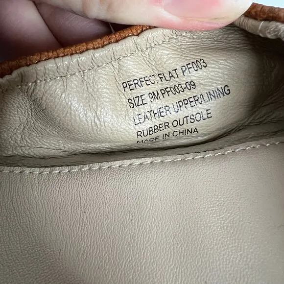 April Parker Perfect Flats Brown Leather Shoe Size 9