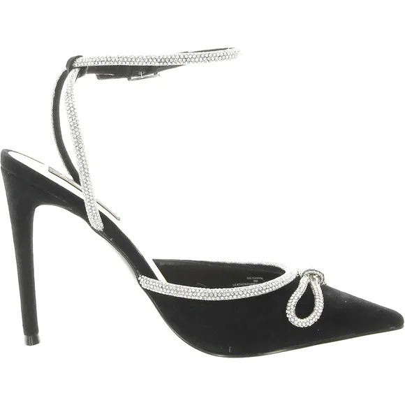Aqu Suede Embellished Ankle Strap Pumps Shoes Women's Size 9.5 NWB