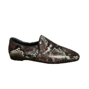 Aquatalia multicolor snakeskin embossed leather loafer flats size 9M new